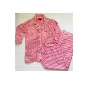 Victoria's Secret cotton stripe pink pajamas size